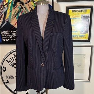 Tommy Hilfiger Dark Blue Pinstripe Blazer Size 16